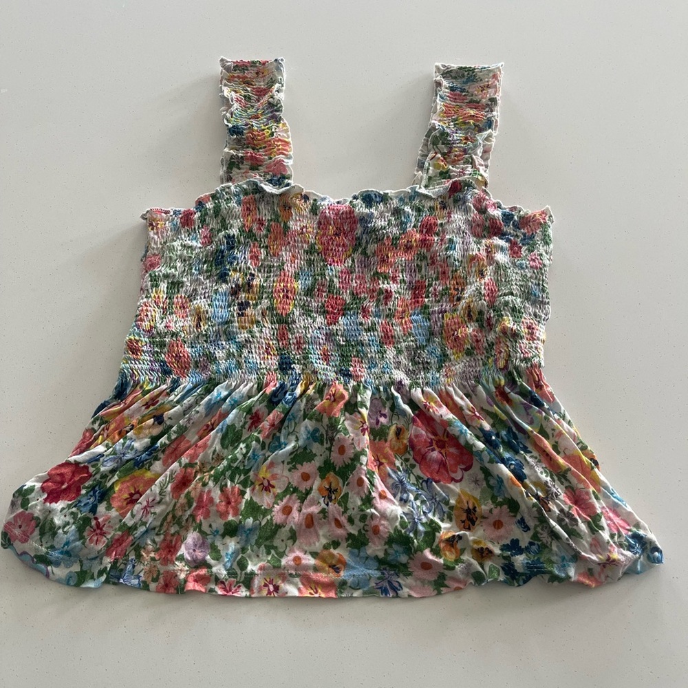 Floral Smocked Anthropologie Top